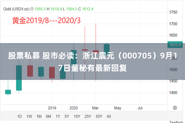 股票私募 股市必读：浙江震元（000705）9月17日董秘有最新回复